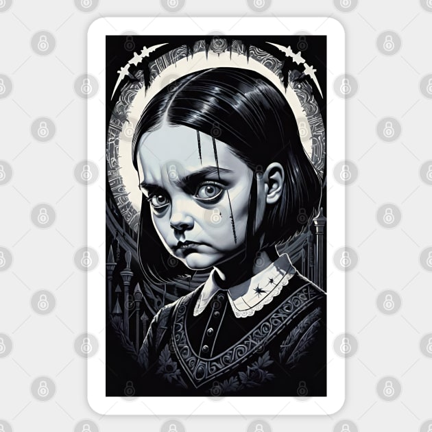 Little Killer Wednesday Addams Sticker by Grave Digs